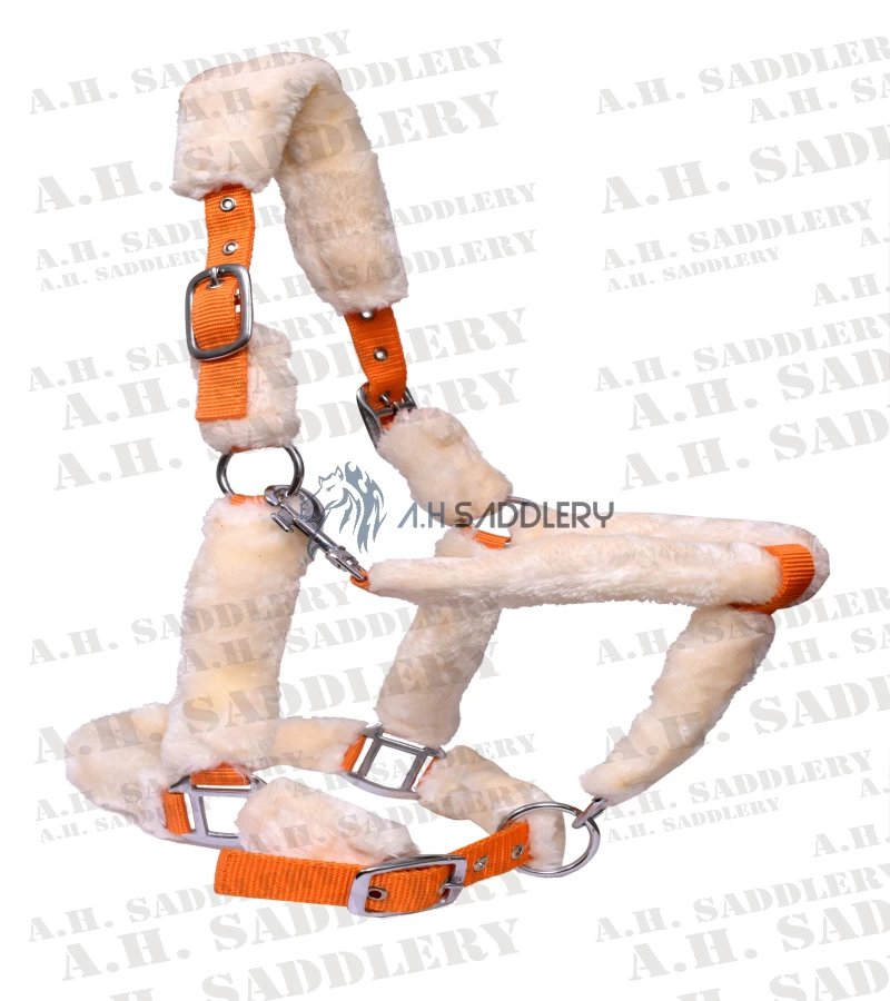 Premium Nylon Full Mink Horse Halters - Adjustable and Comfortable Equestrian Gear