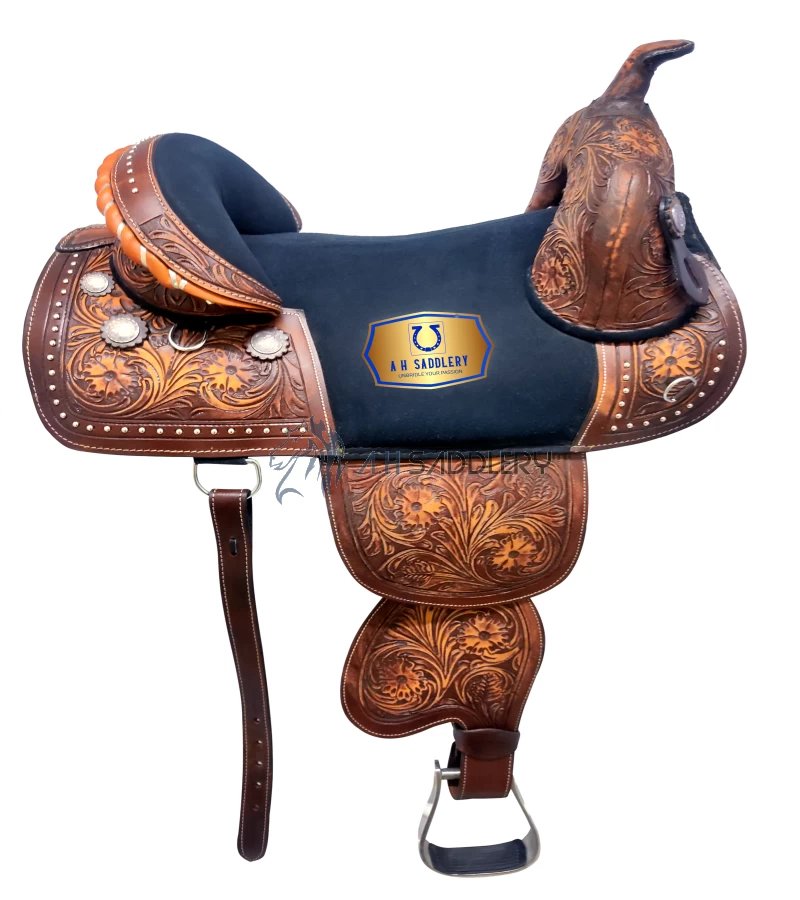 Experience Unmatched Comfort and Style with Our Premium Leather Western Treeless Saddles for Horses By AH SADDLERY