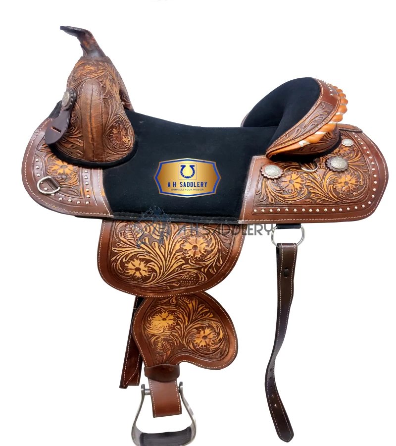 Experience Unmatched Comfort and Style with Our Premium Leather Western Treeless Saddles for Horses By AH SADDLERY